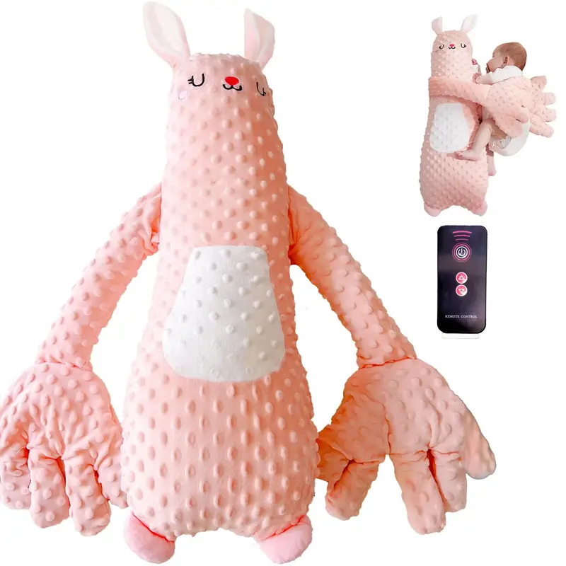 Baby Patting Soothing Pillow Palm - Soft Stuffed Toy for Toddlers, Remote Control, Animals-Shaped Sleeping Aid with Soft Touc...