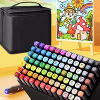 24/36/60 Dual Tip  Alcohol marker pen Paint Markers Pens Set,Double Ended Drawing Art Pens For Rock,Ceramic,Wood,Canvas,Plast...