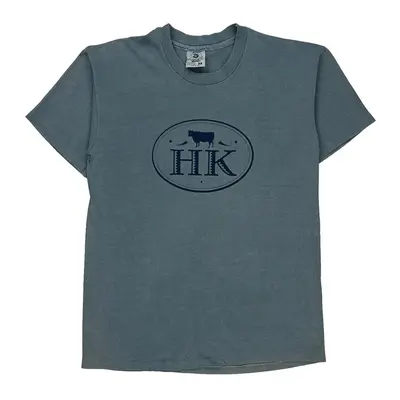 Single Stitch Marthas Vineyard Anvil Graphic T-Shirt - Medium Grey Cotton