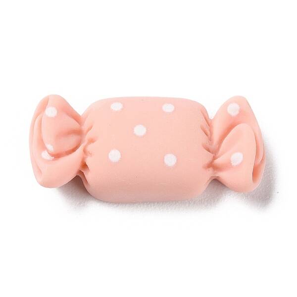 Cartoon Opaque Resin Polka Dot Candy Cabochons