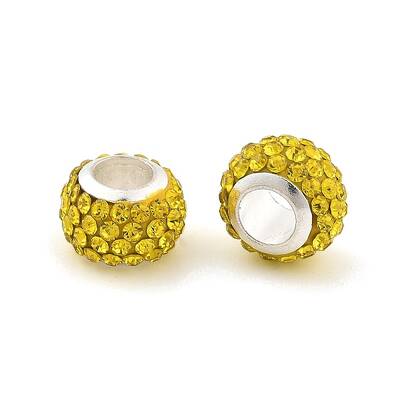 Rondelle Polymer Clay European Beads