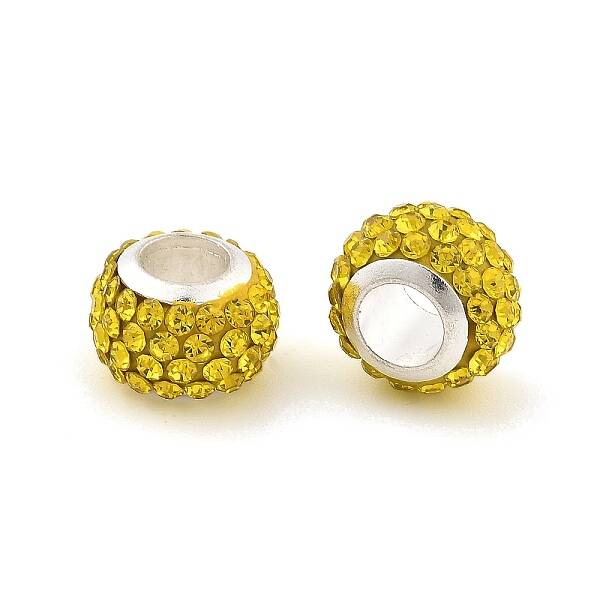 Rondelle Polymer Clay European Beads