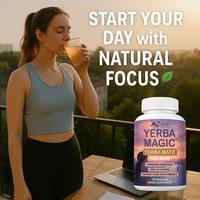 Yerba Mate Energy Capsules 75mg Of Natural Caffeine Per Capsule – Supports Focus And Vitality, Boosts Metabolism And Brain ...