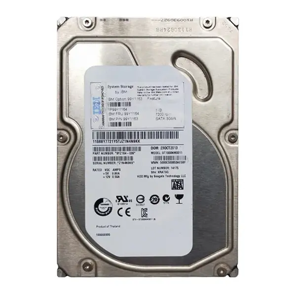 99Y1163 IBM 1TB 3Gb/s SATA 7200 3.5-inch 64MB Hard Drive