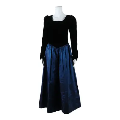 SOUTHEASTERN Womens A-Line Dress Black Velvet Long Sleeve Long S