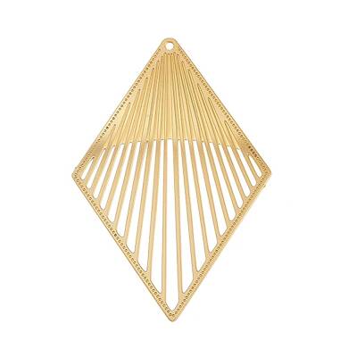 304 Stainless Steel Etched Metal Embellishments Pendants