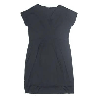 MAX MARA Weekend Pencil Dress Black Silk Short Sleeve Knee Length Womens UK 14