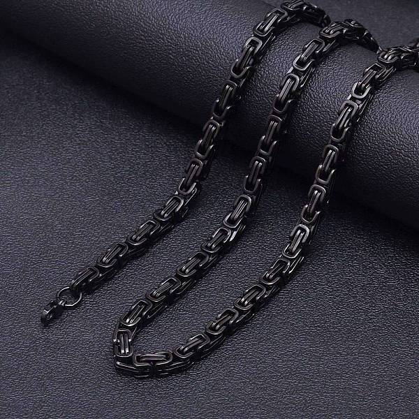 Stainless Steel Byzantine Chains Necklaces for Men