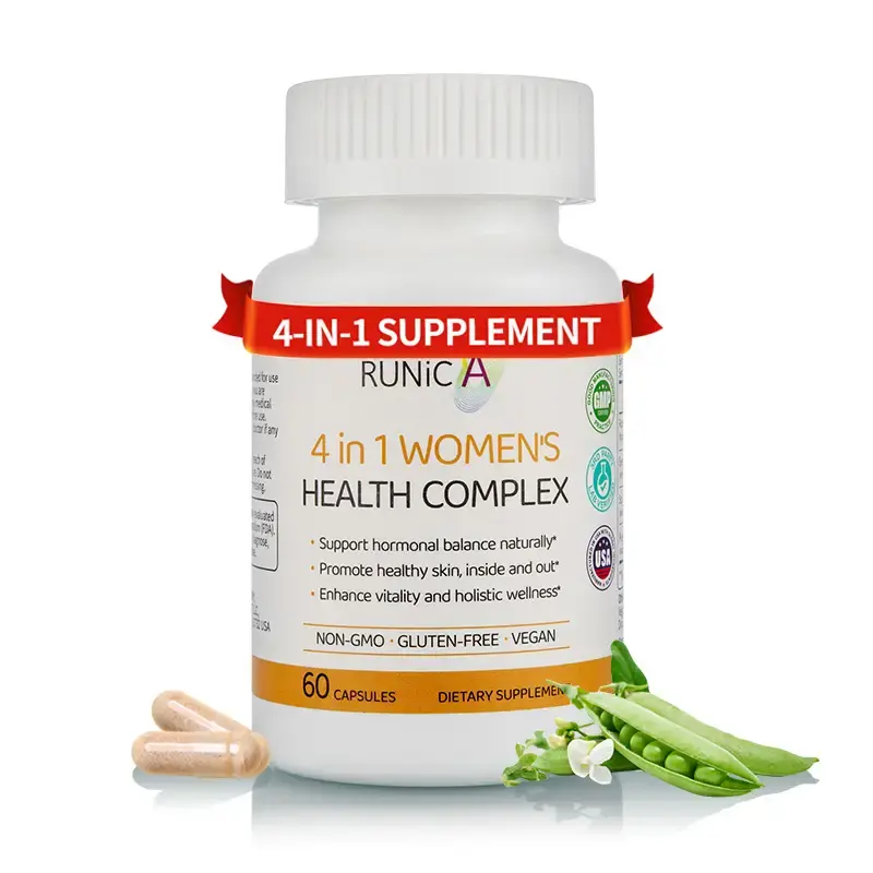 【RUNICA】4-in-1 Soy Isoflavones & Pueraria Mirifica Women's Complex | Hormone Balance, Menopause Relief, PMS & Skin Suppor...