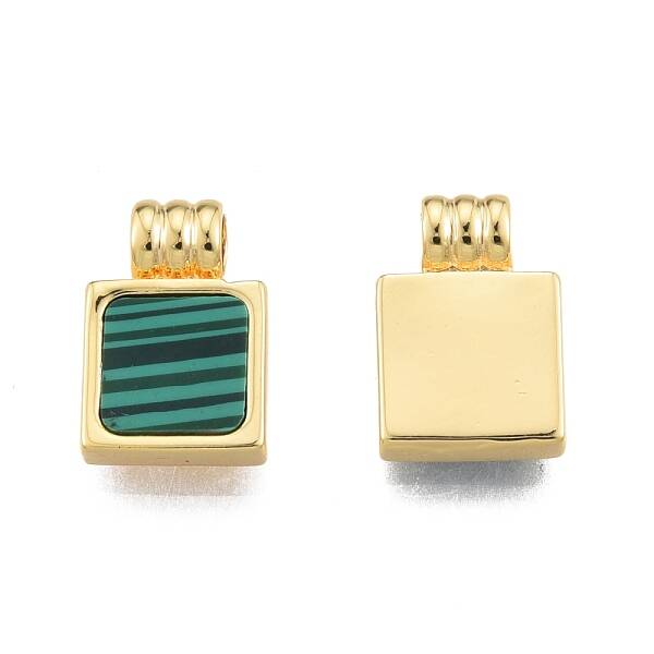 Synthetic Malachite Charms