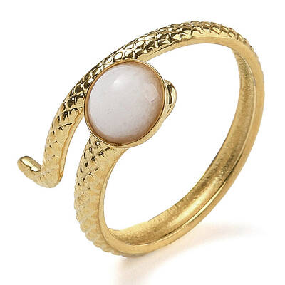 Natural White Jade Finger Rings