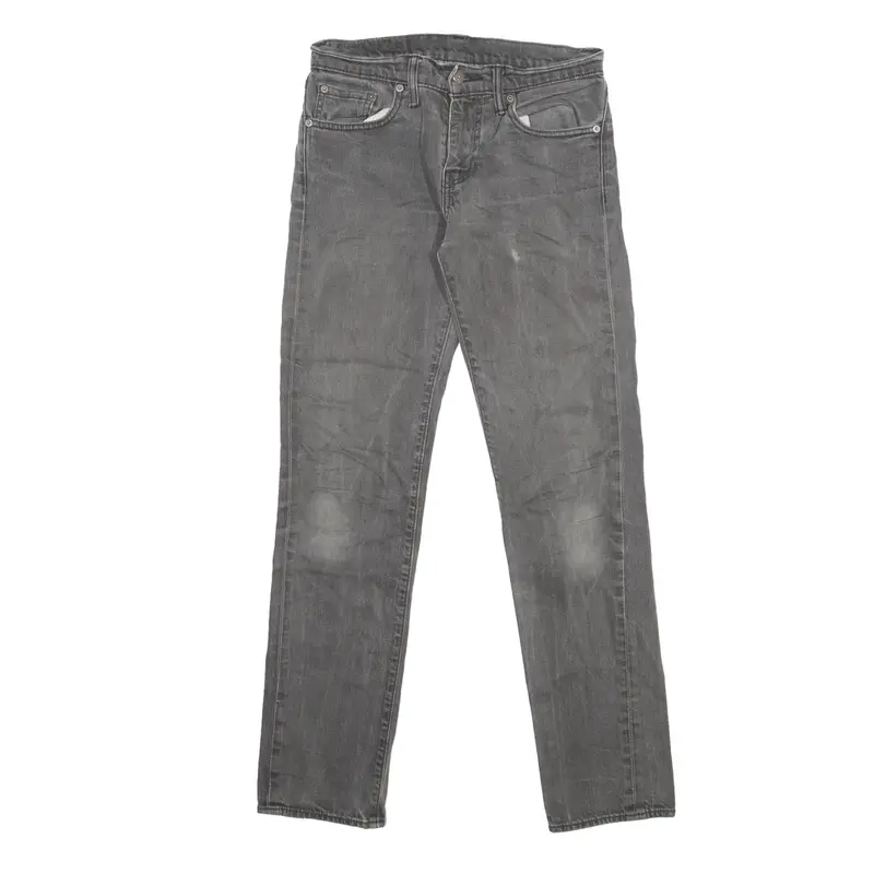 LEVI'S 511 Jeans Distressed Grey Denim Slim Straight Mens W29 L32