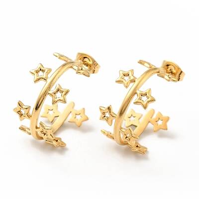 Star Wrap Stud Earrings