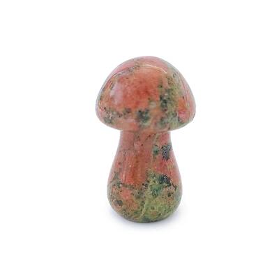 Natural Unakite Healing Mushroom Figurines