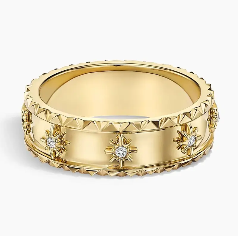 10K Gold 0.07 CT.T.W. Round Natural Diamond Wedding Band