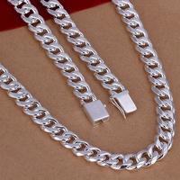 925 marked silver 10MM 20/22/24inches Cuban Chain Flat Chain exquisite noble gorgeous charm fashion for men women chain weddi...