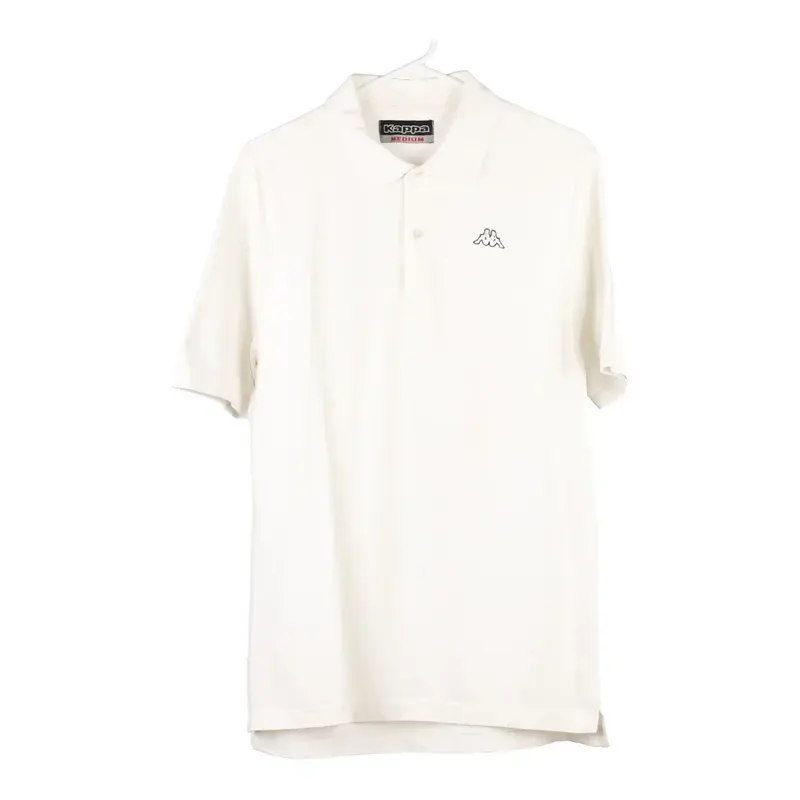 Kappa Polo Shirt - Medium White Cotton