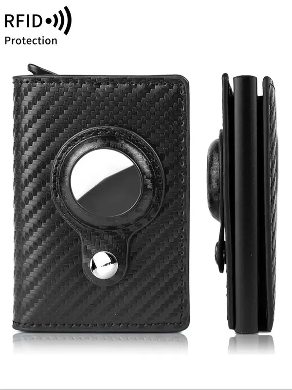 Father's Day Gifts, Men's Business Pu Leather RFID Trifold Card Holder, Casual Trendy Pop Out Wallet with Card Slots, Simple...