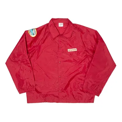 AUBURN SPORTSWEAR Lightweight Coach USA Jacket Red 90s Mens L