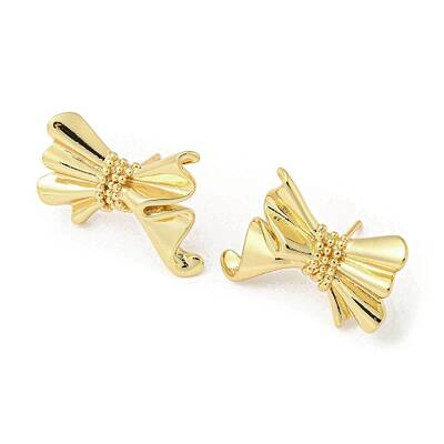 Bowknot Rack Plating Brass Stud Earrings