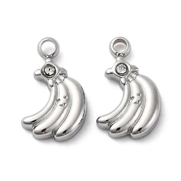 304 Stainless Steel Rhinestone Pendants