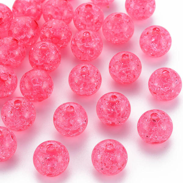 Transparent Crackle Acrylic Beads