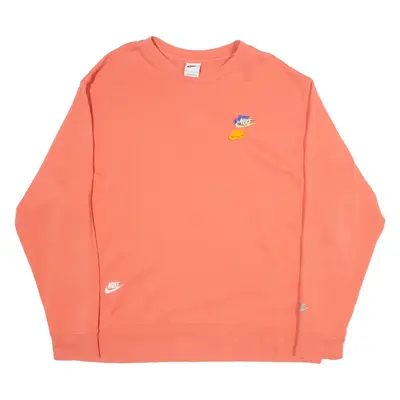 NIKE Womens Sweatshirt Pink 2XL
