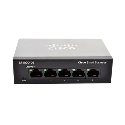 Cisco SD205T-NA | Small Business 100 Series SF100D-05 5 x Ports 10/100Base-T Unmanaged Fast Ethernet Network Switch