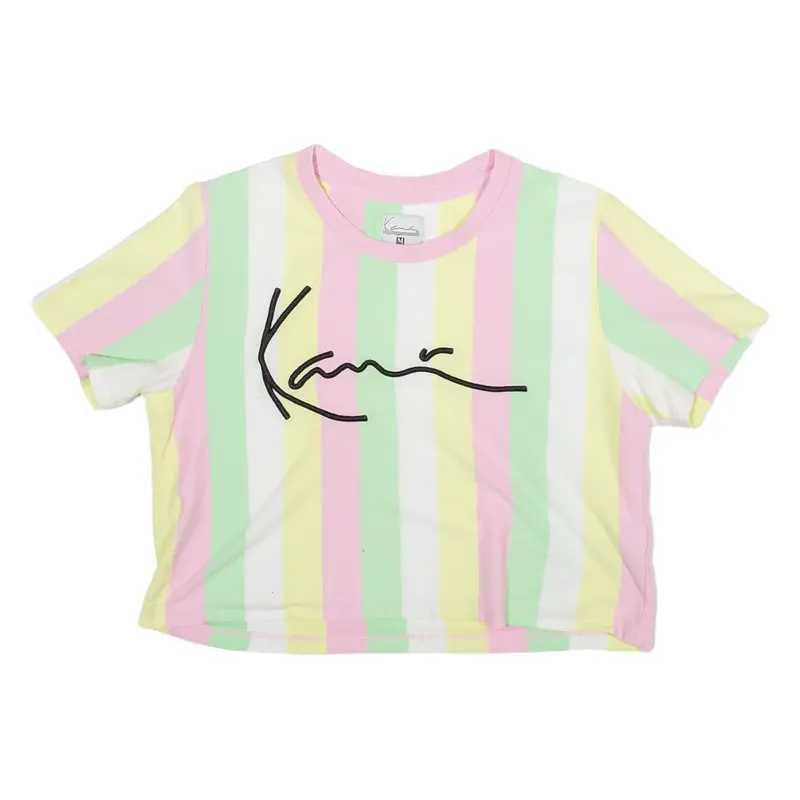 KARL KANI Cropped Mens T-Shirt Pink M