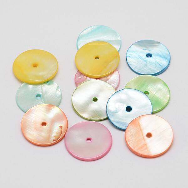 Dyed Natural Shell Beads