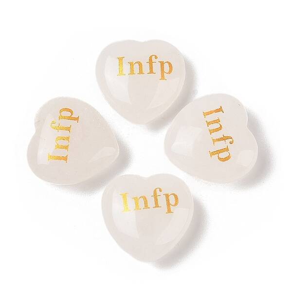 Natural Quartz Crystal Heart Engraving MBTI Figurines Statues for Home Office Desk Decorations