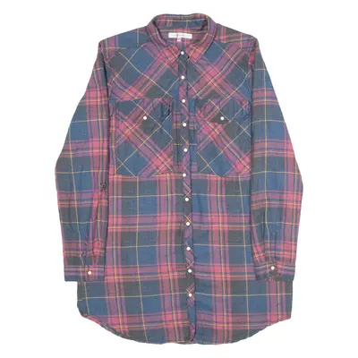 OXYGENE Womens Shirt Red Check Long Sleeve S