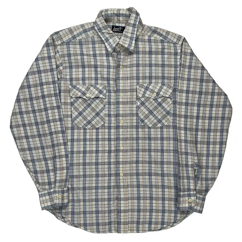 1970S Levis Checked Shirt - Large Multicoloured Cotton
