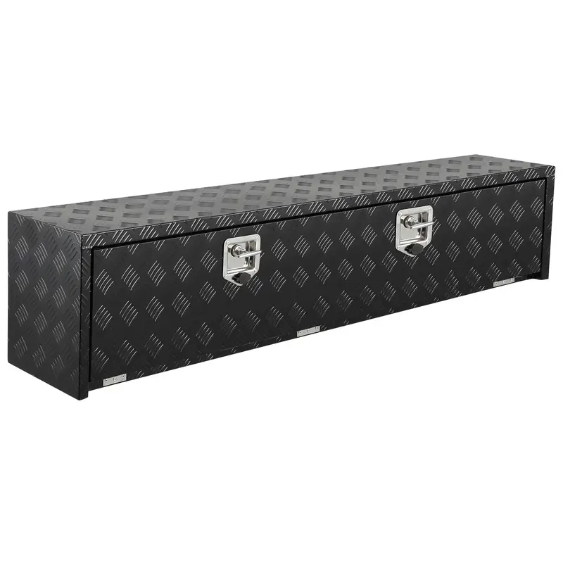 Garvee 60X18 Heavy Duty Aluminum Tool Underbody Box Waterproof Truck Storage Organizer Chest for Pick Up Truck Bed RV Tra...