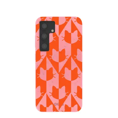 Bubblegum Pink Purr Samsung Galaxy S24 Case