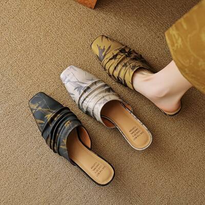 CHIKO Indamira Square Toe Kitten Heels Clogs/Mules Shoes