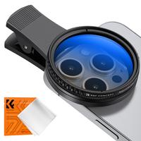 【K&F CONCEPT】52mm Clip-on CPL Phone Camera Lens Filter Kit, Circular Polarizer Polarizing Filter Compatible with iPhone...