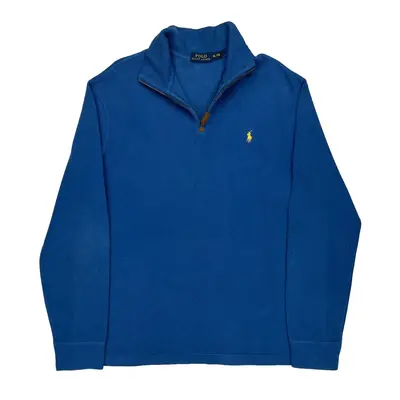 Ralph Lauren 1/4 Zip - XL Blue Cotton