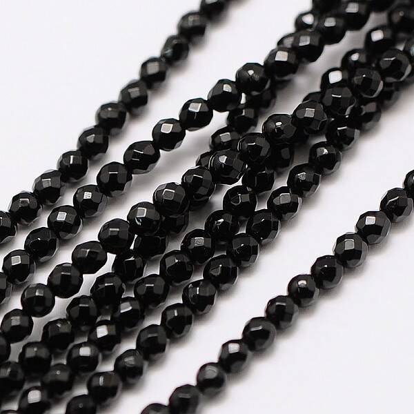 Natural Black Onyx Beads Strands
