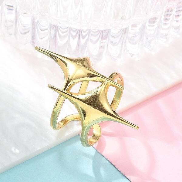 304 Stainless Steel Open Cuff Ring for Women
