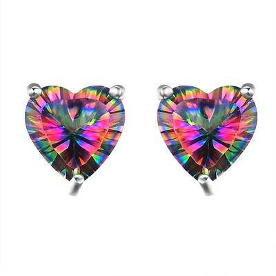 Brass Rhinestone Stud Earrings