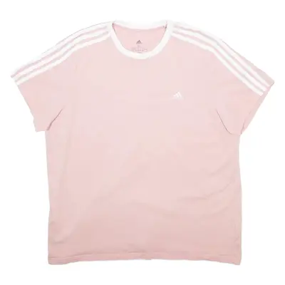 ADIDAS Womens T-Shirt Pink XL