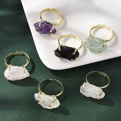 Natural Mixed Stone Finger Rings