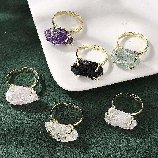 Natural Mixed Stone Finger Rings