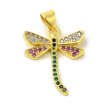 Brass Micro Pave Cubic Zirconia Pendants