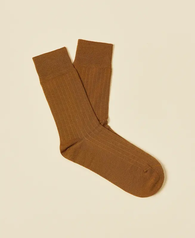 Women's Mercerized Cotton Sock Audrey - Chestnut