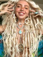 10 Strands 24 Inch Synthetic Dreadlock Extensions, Handmade Crochet Dreads Single Ended Dreads for Women for Daily, Cosplay, ...