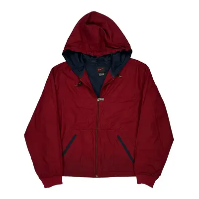 Nike Jacket - Large Red Polyester