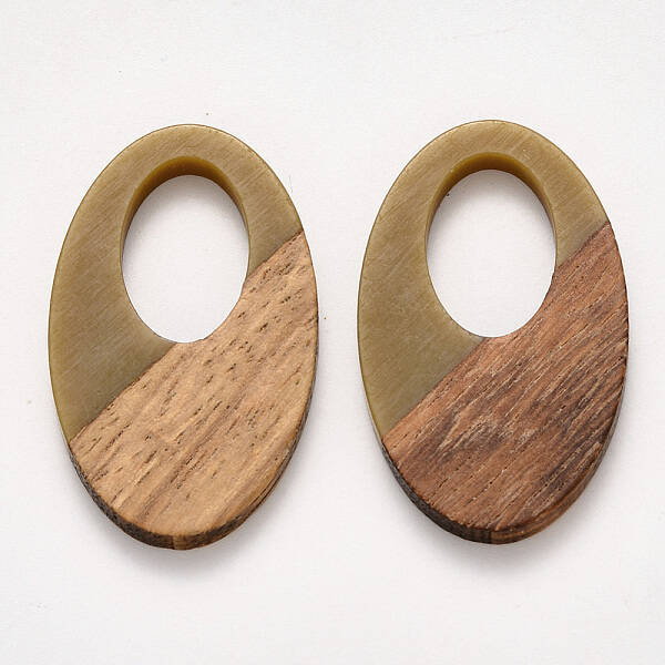 Resin & Walnut Wood Pendants
