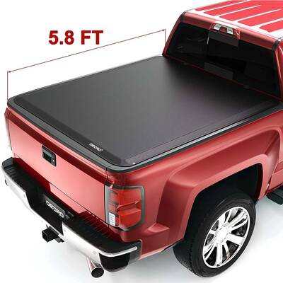 OEDRO 5.8ft Soft Roll up Truck Bed Tonneau Cover for 2014-2018 Chevy Silverado/GMC Sierra 1500